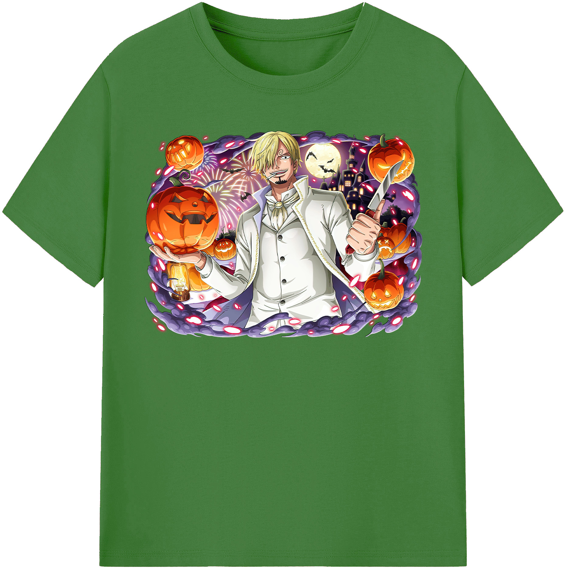 （画像用） ワンピース サンジ ONE PIECE Sanji レディースカジュアルプリントTシャツ（綿100％）